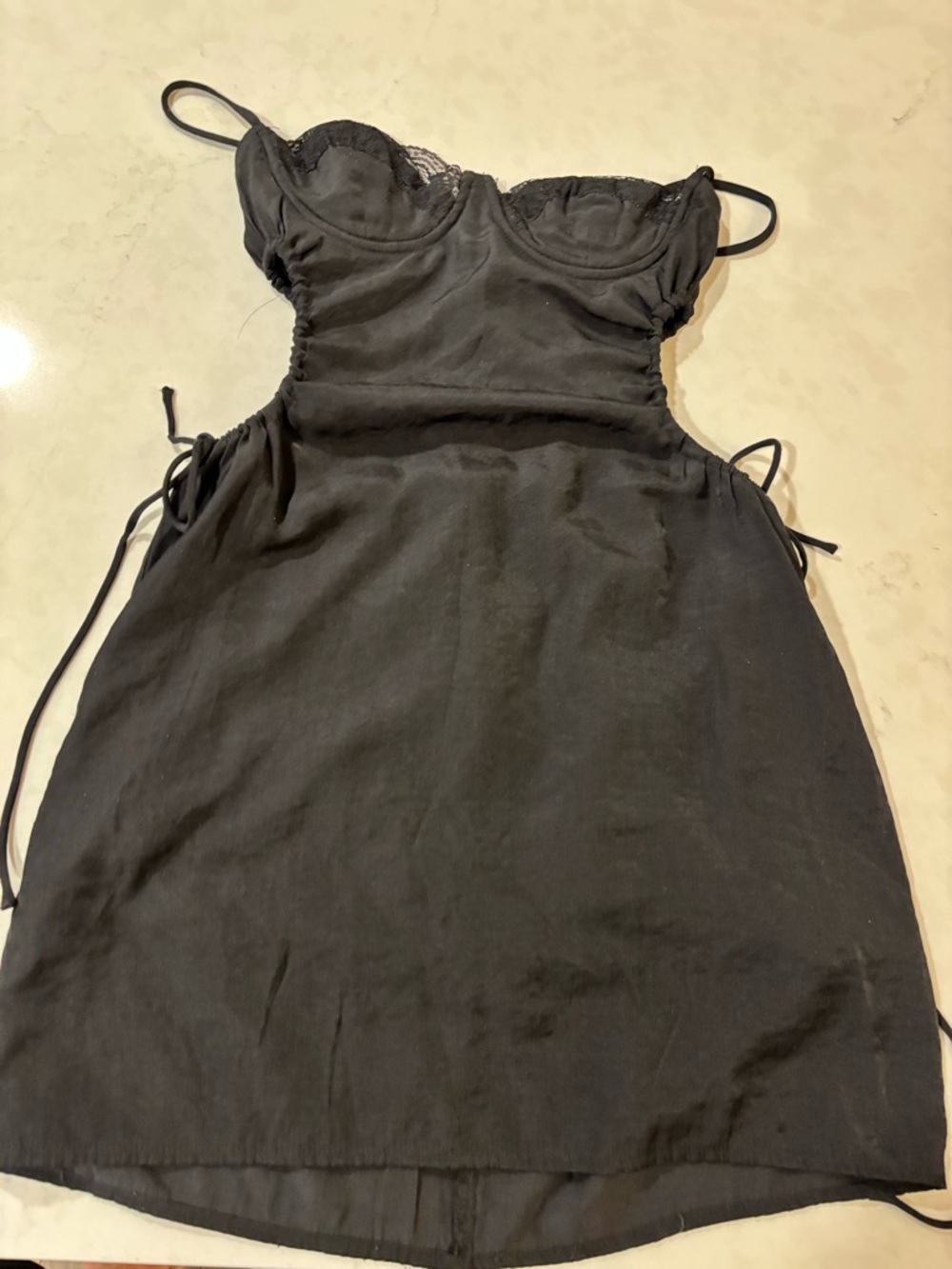Princess Polly Black Mini Dress with Lace